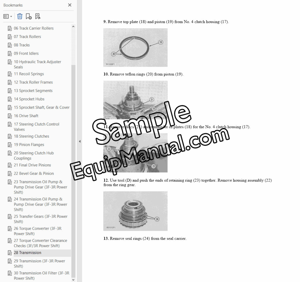 Cat D3C Series 3 Powershift Repair Manual PDF Sample Page 06